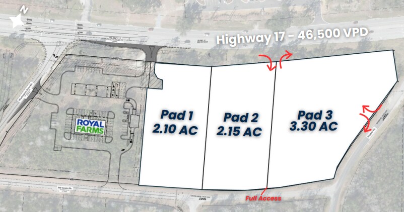SEC of Highway 17 and Washington Acres Rd, Hampstead, NC à vendre - Photo de l’immeuble – Image 2 sur 4