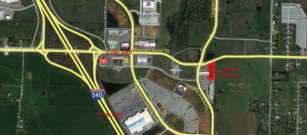 Pleasant Grove Rd. & Pleasant Crossing Blvd, Rogers, AR à vendre - Aérien – Image 2 sur 3