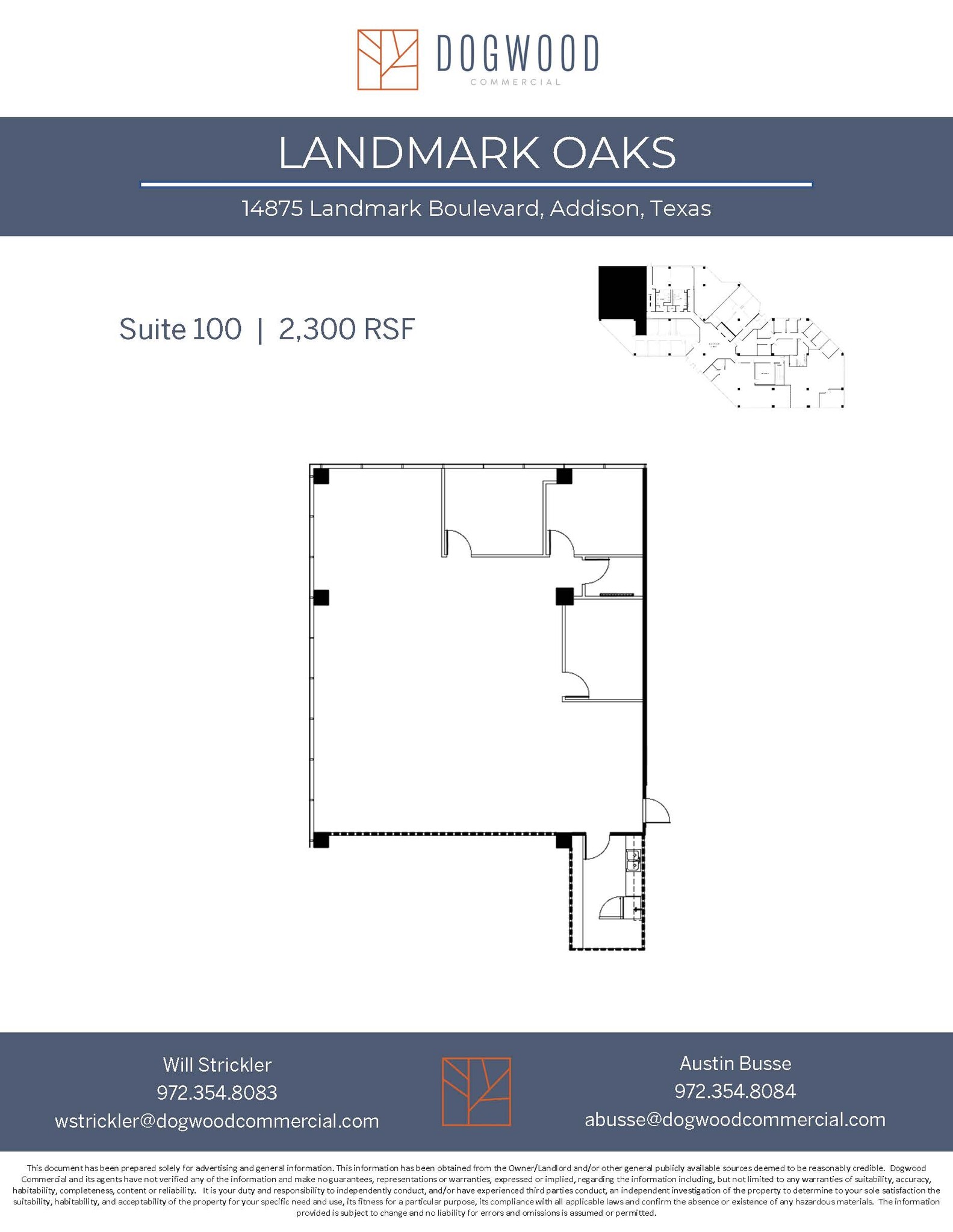 14875 Landmark Blvd, Addison, TX à louer Plan d’étage– Image 1 sur 1