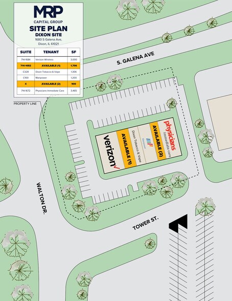 1672-1684 S Galena Ave, Dixon, IL à louer - Plan de site – Image 2 sur 7