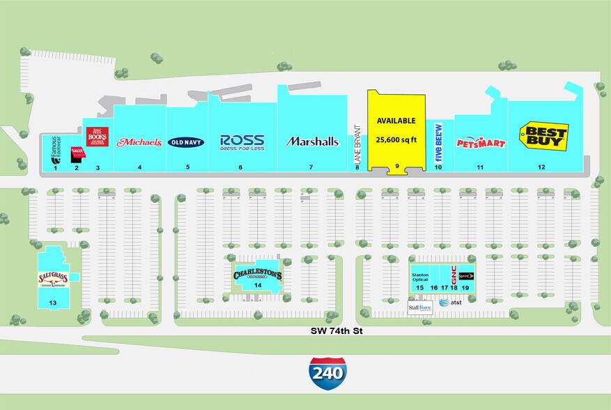 1401 SW 74th St, Oklahoma City, OK à louer - Plan de site – Image 3 sur 17