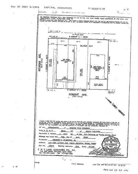 801 Dumont St, South Houston, TX à louer - Plan cadastral – Image 2 sur 3