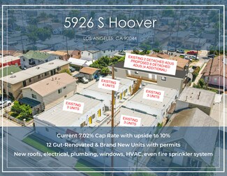 Plus de détails pour 5926 S Hoover St, Los Angeles, CA - Logement à vendre