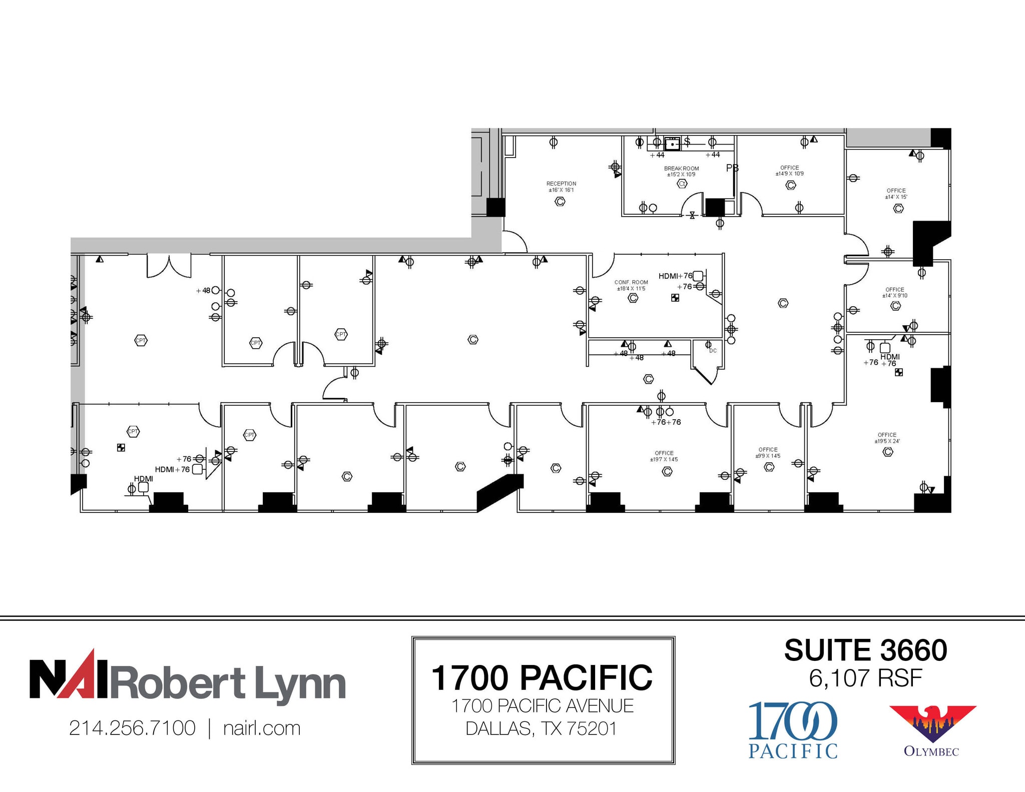 1700 Pacific Ave, Dallas, TX à louer Plan d’étage– Image 1 sur 1