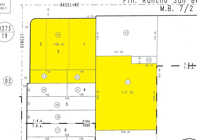 1077 E Baseline St, San Bernardino, CA à vendre - Plan cadastral – Image 3 sur 4