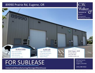 Plus de détails pour 89990 Prairie Rd, Eugene, OR - Industriel/Logistique à louer