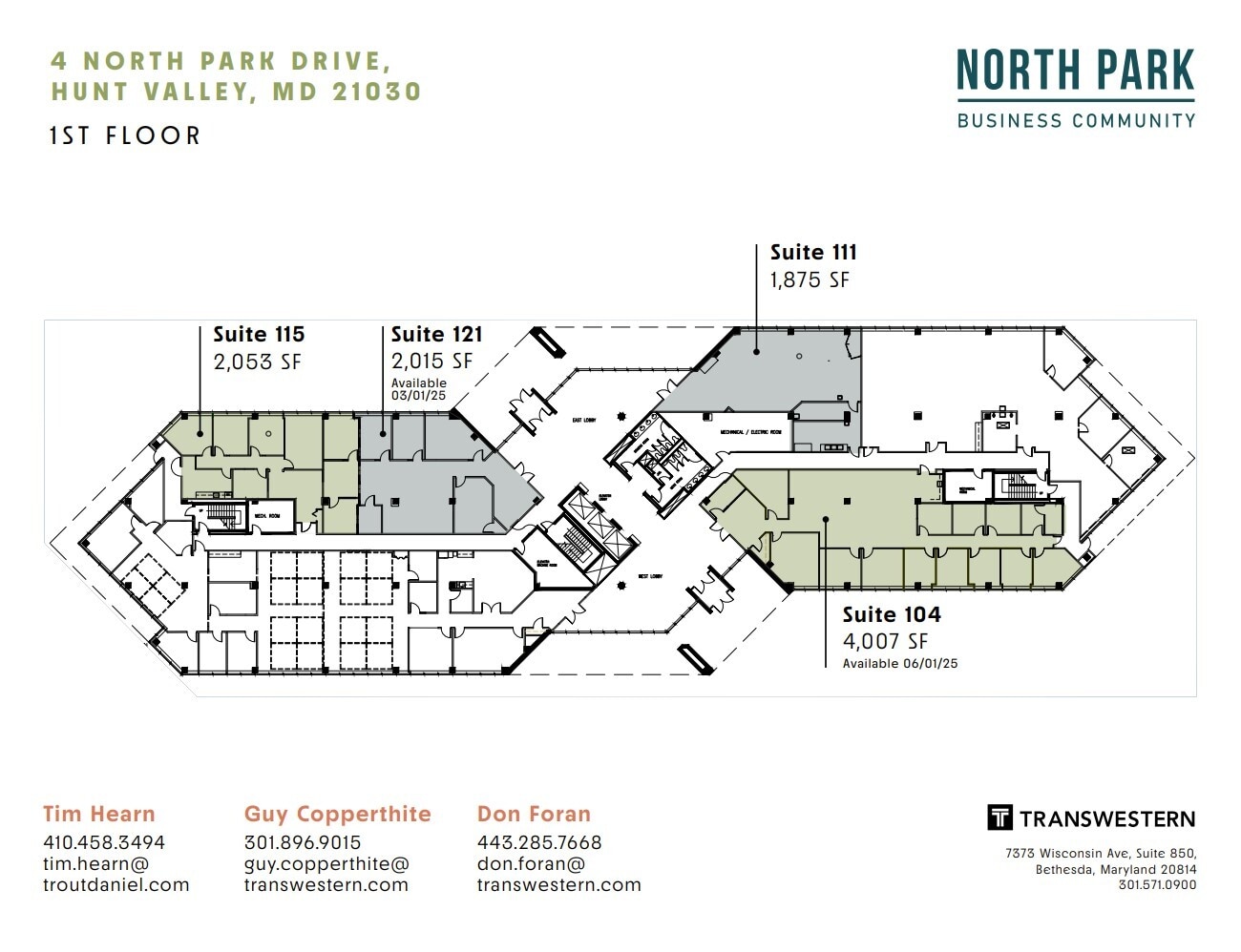 4 North Park Dr, Hunt Valley, MD à louer Plan d’étage– Image 1 sur 1