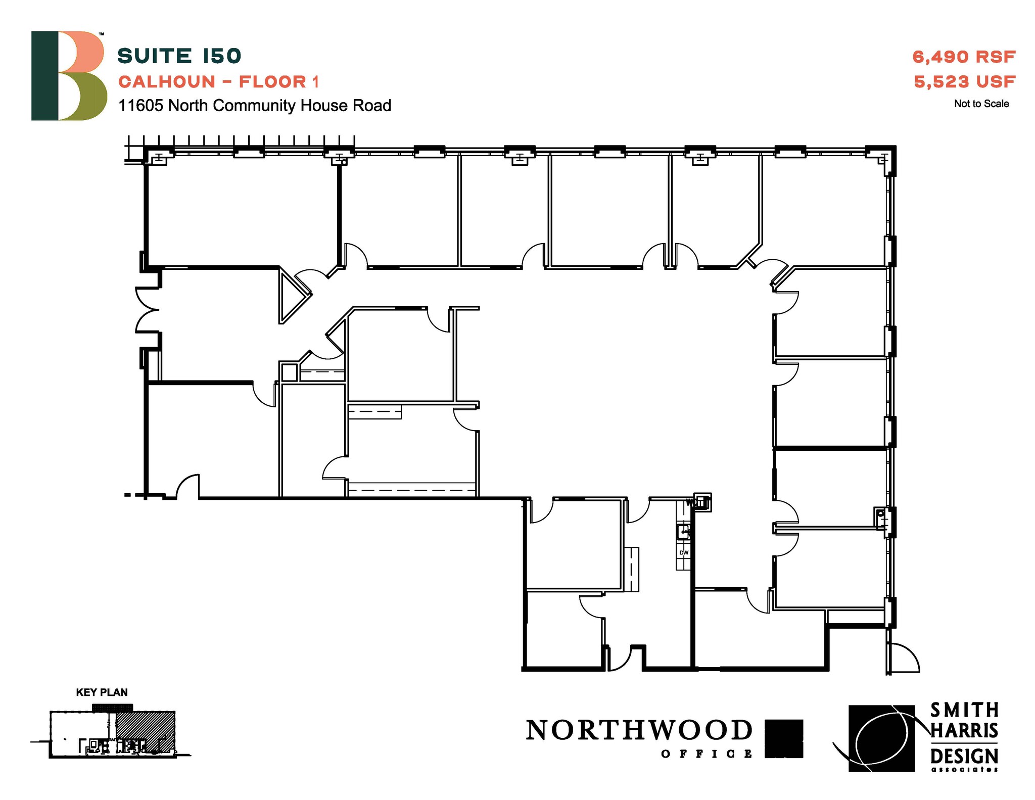 11605 N Community House Rd, Charlotte, NC à louer Plan d’étage– Image 1 sur 2