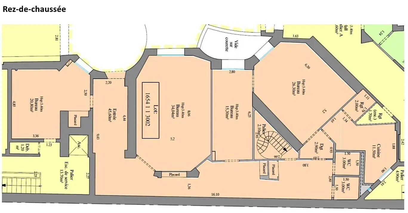 Bureau dans Paris à louer Plan d’étage– Image 1 sur 3