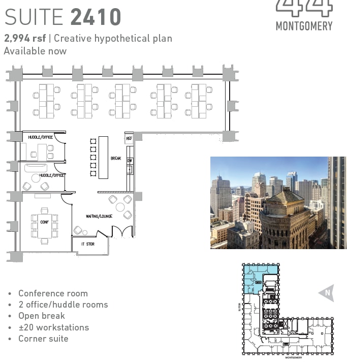 44 Montgomery St, San Francisco, CA à louer Photo intérieure– Image 1 sur 1