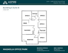 31368 Nichols Sawmill Rd, Magnolia, TX à louer Plan d’étage– Image 1 sur 2