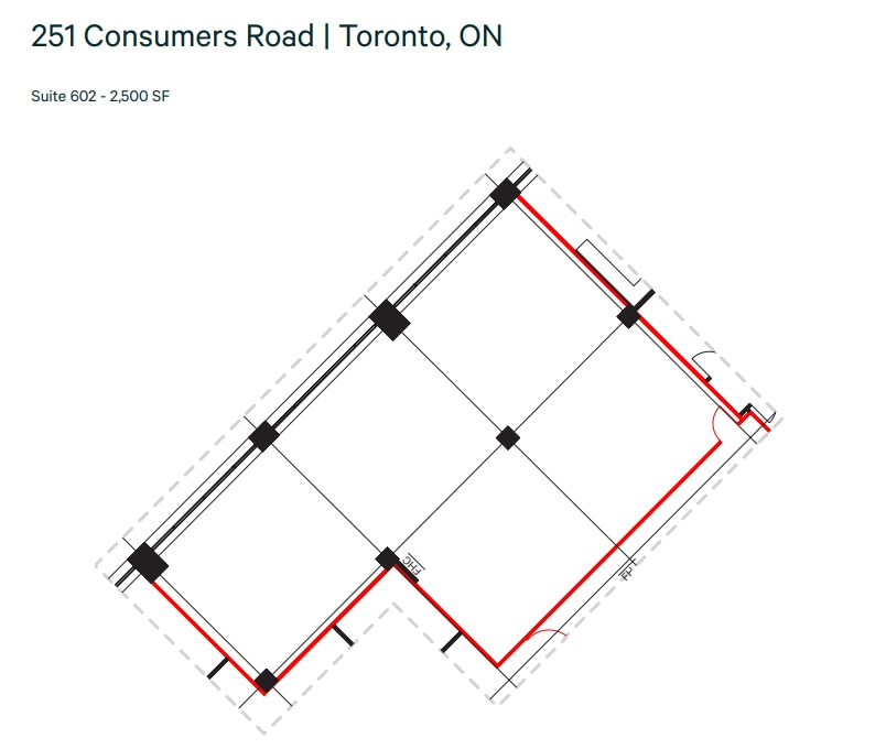245 Consumers Rd, Toronto, ON à louer Plan d’étage– Image 1 sur 1