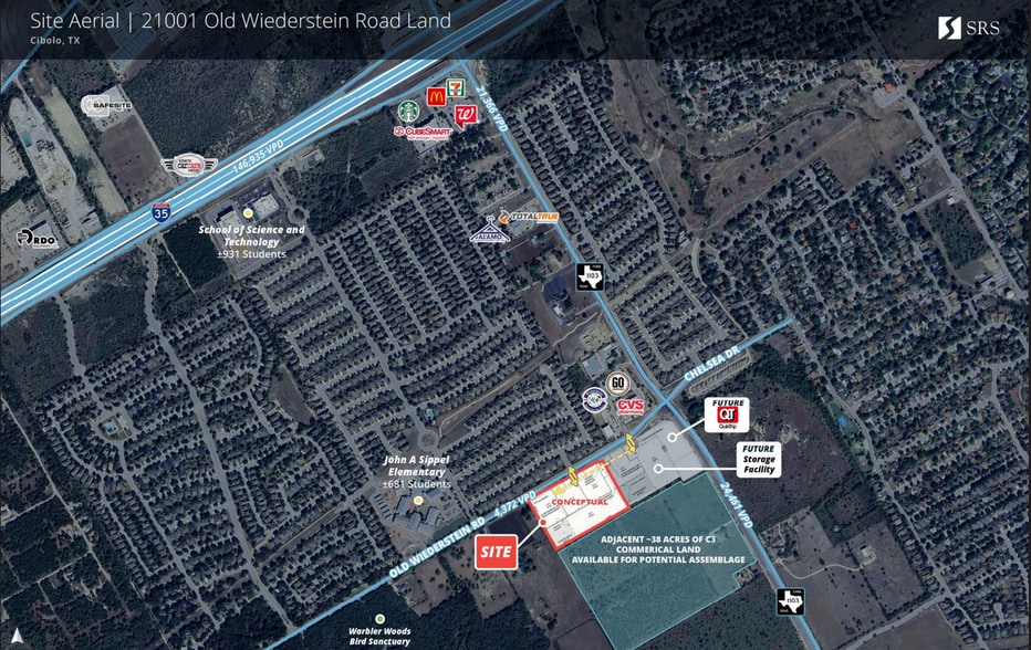 Old Wiederstein Rd, Cibolo, TX à vendre - Aérien – Image 3 sur 5