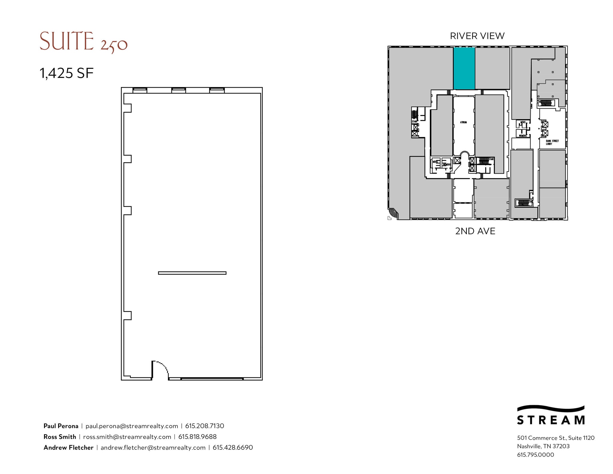 214 2nd Ave N, Nashville, TN à louer Plan d’étage– Image 1 sur 1
