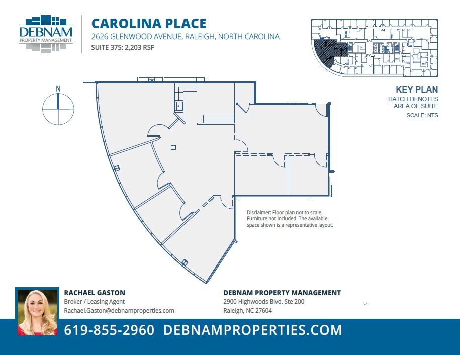 2626 Glenwood Ave, Raleigh, NC à louer Plan d’étage– Image 1 sur 1