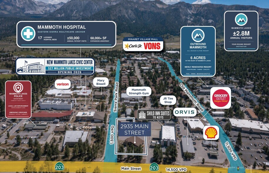 2935 Main St, Mammoth Lakes, CA à vendre - Photo de l’immeuble – Image 2 sur 2