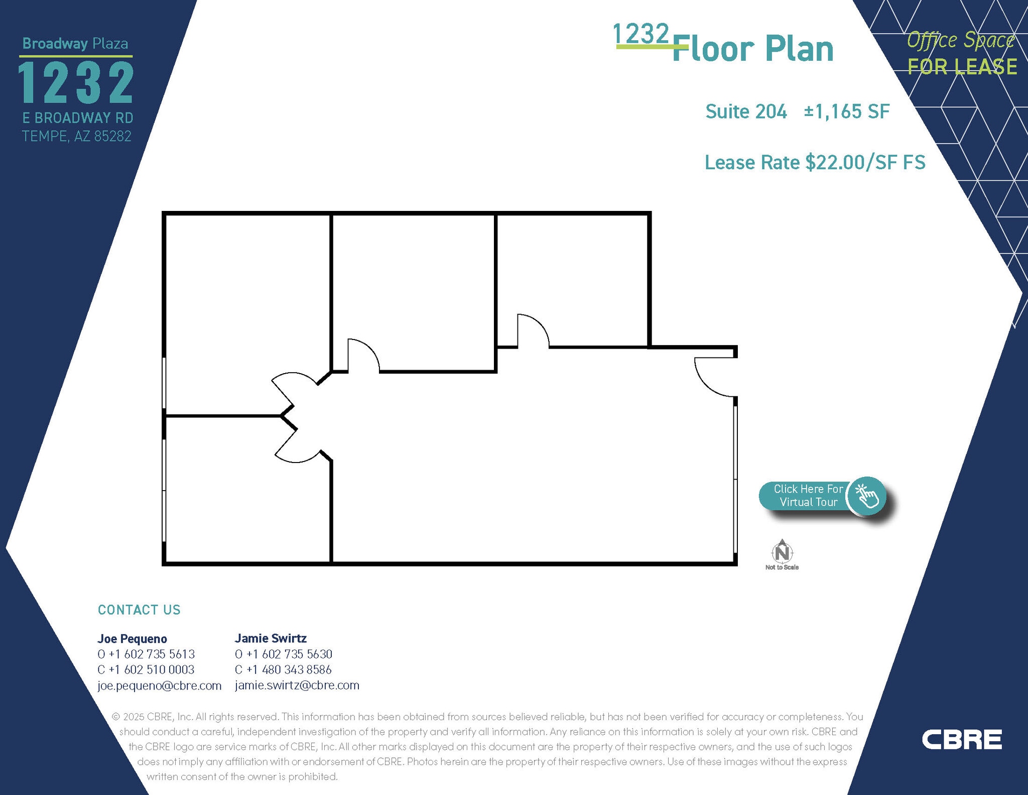 1232 E Broadway Rd, Tempe, AZ à louer Plan d’étage– Image 1 sur 1