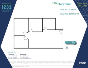 1232 E Broadway Rd, Tempe, AZ à louer Plan d’étage– Image 1 sur 1