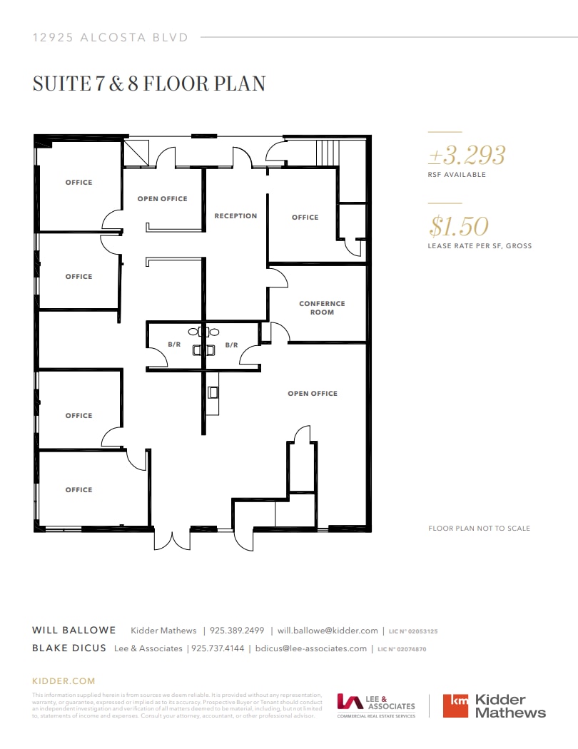 12925 Alcosta Blvd, San Ramon, CA à louer Plan d’étage– Image 1 sur 1