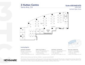 3 Hutton Centre Dr, Santa Ana, CA à louer Plan d’étage– Image 2 sur 4