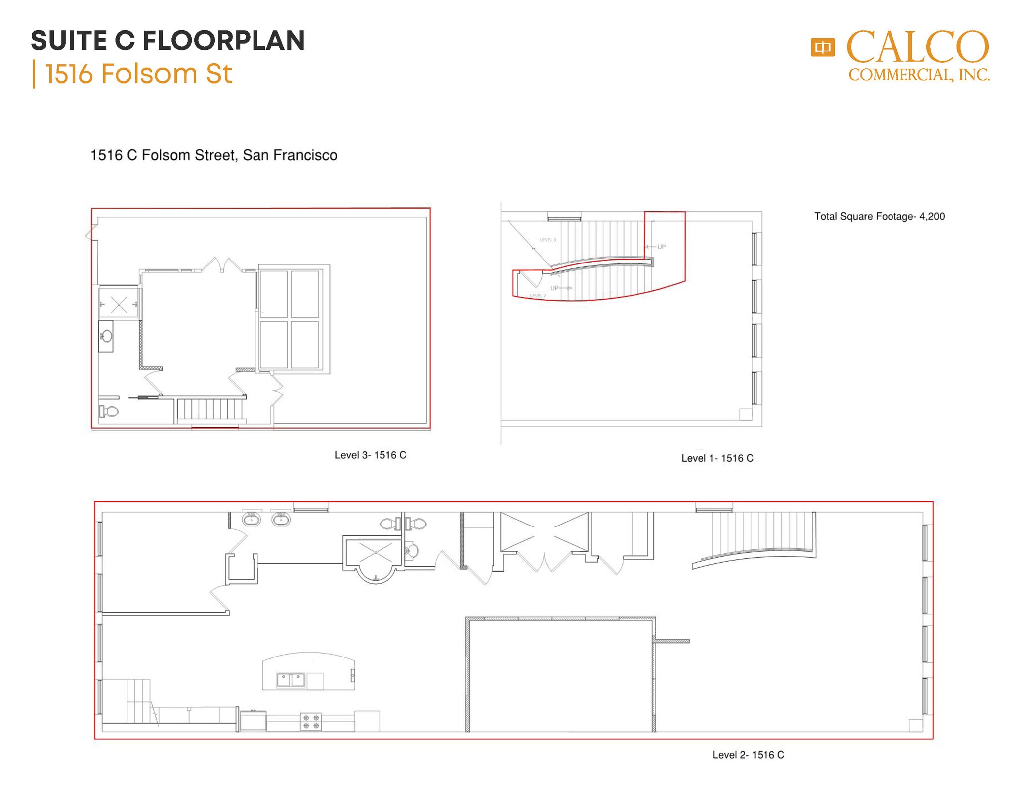 1516 Folsom St, San Francisco, CA à louer Plan d’étage– Image 1 sur 8