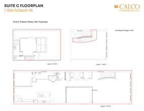 1516 Folsom St, San Francisco, CA à louer Plan d’étage– Image 1 sur 8
