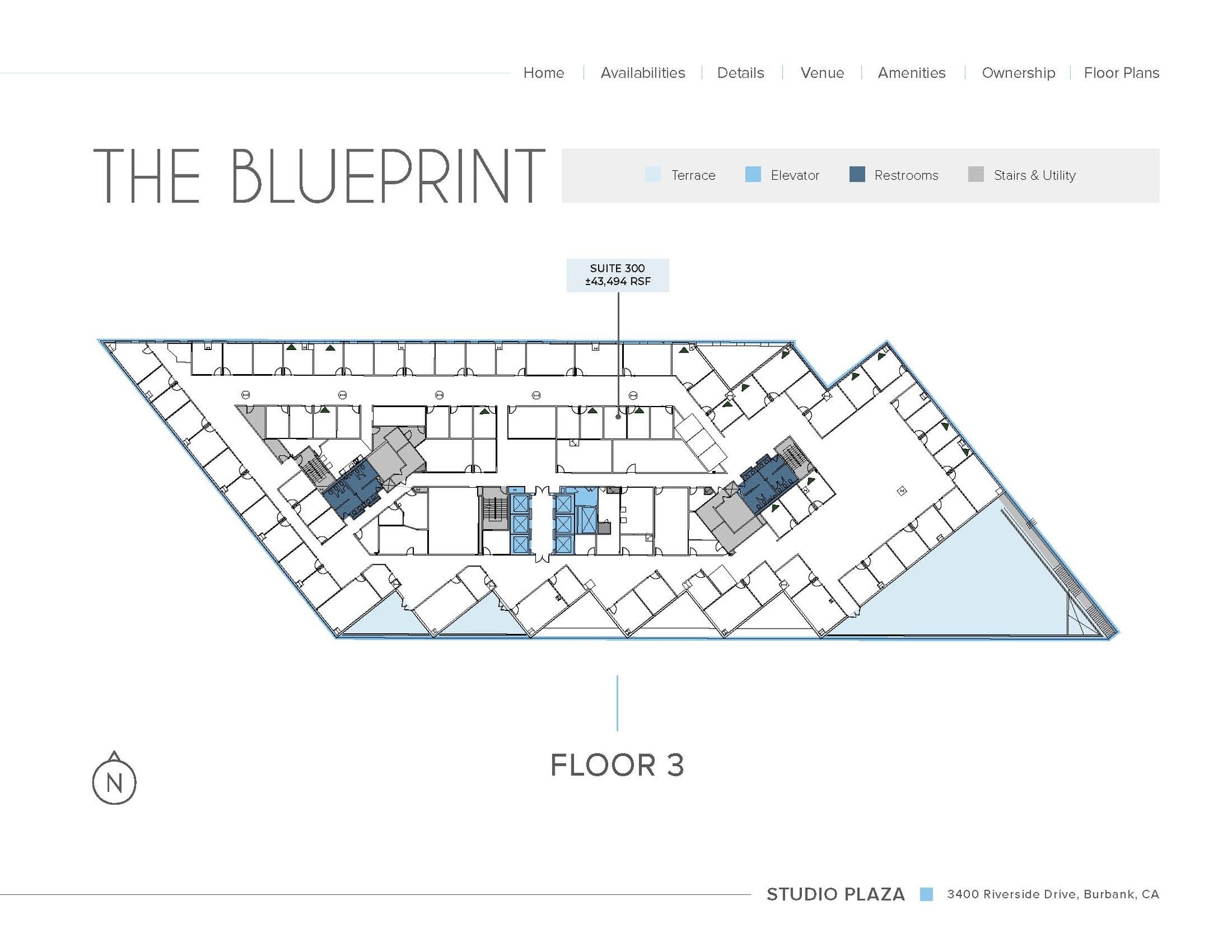 3400 W Riverside Dr, Burbank, CA à louer Plan d’étage– Image 1 sur 1