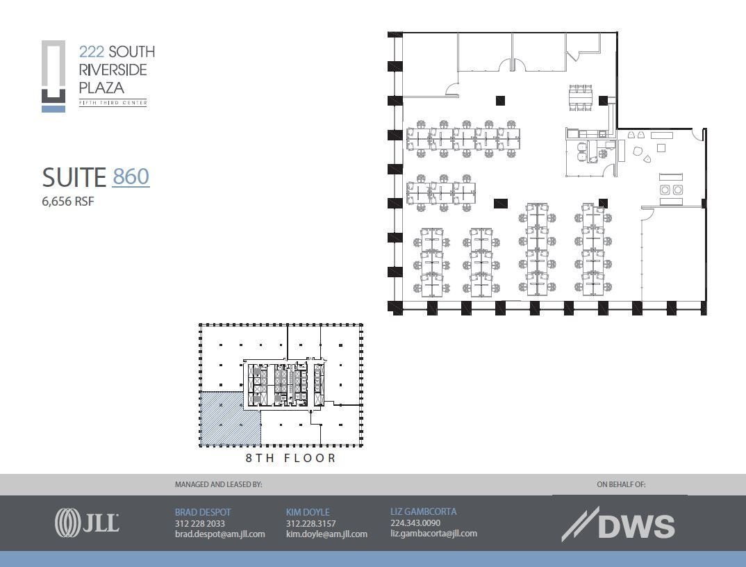 222 S Riverside Plz, Chicago, IL à louer Plan d’étage– Image 1 sur 1