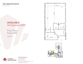 500 Gregson Dr, Cary, NC à louer Plan d’étage– Image 1 sur 1