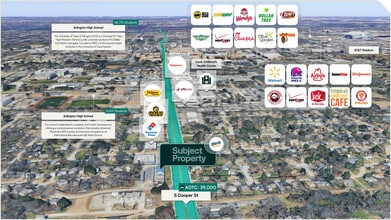 1912 S Cooper St, Arlington, TX - VUE AÉRIENNE  vue de carte - Image1