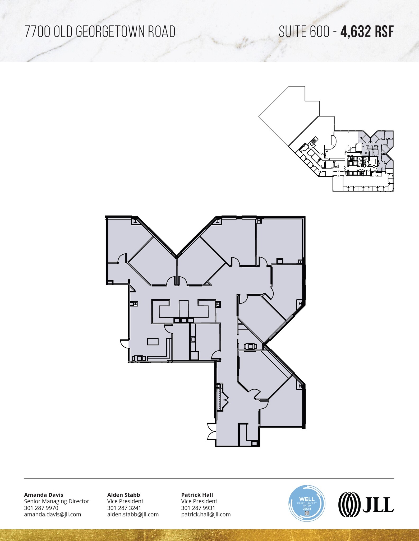 7700 Old Georgetown Rd, Bethesda, MD à louer Plan d’étage– Image 1 sur 2