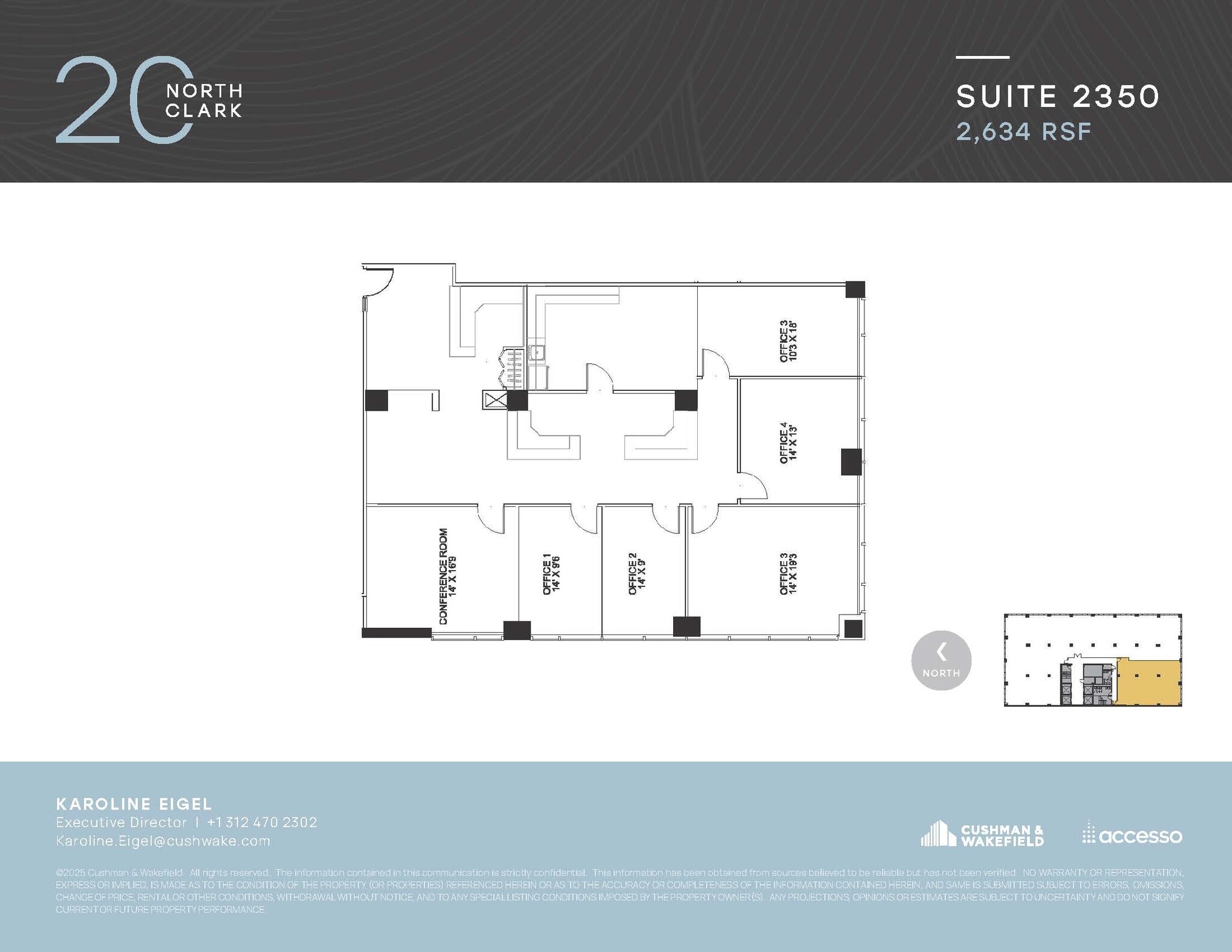 20 N Clark St, Chicago, IL à louer Plan d’étage– Image 1 sur 1