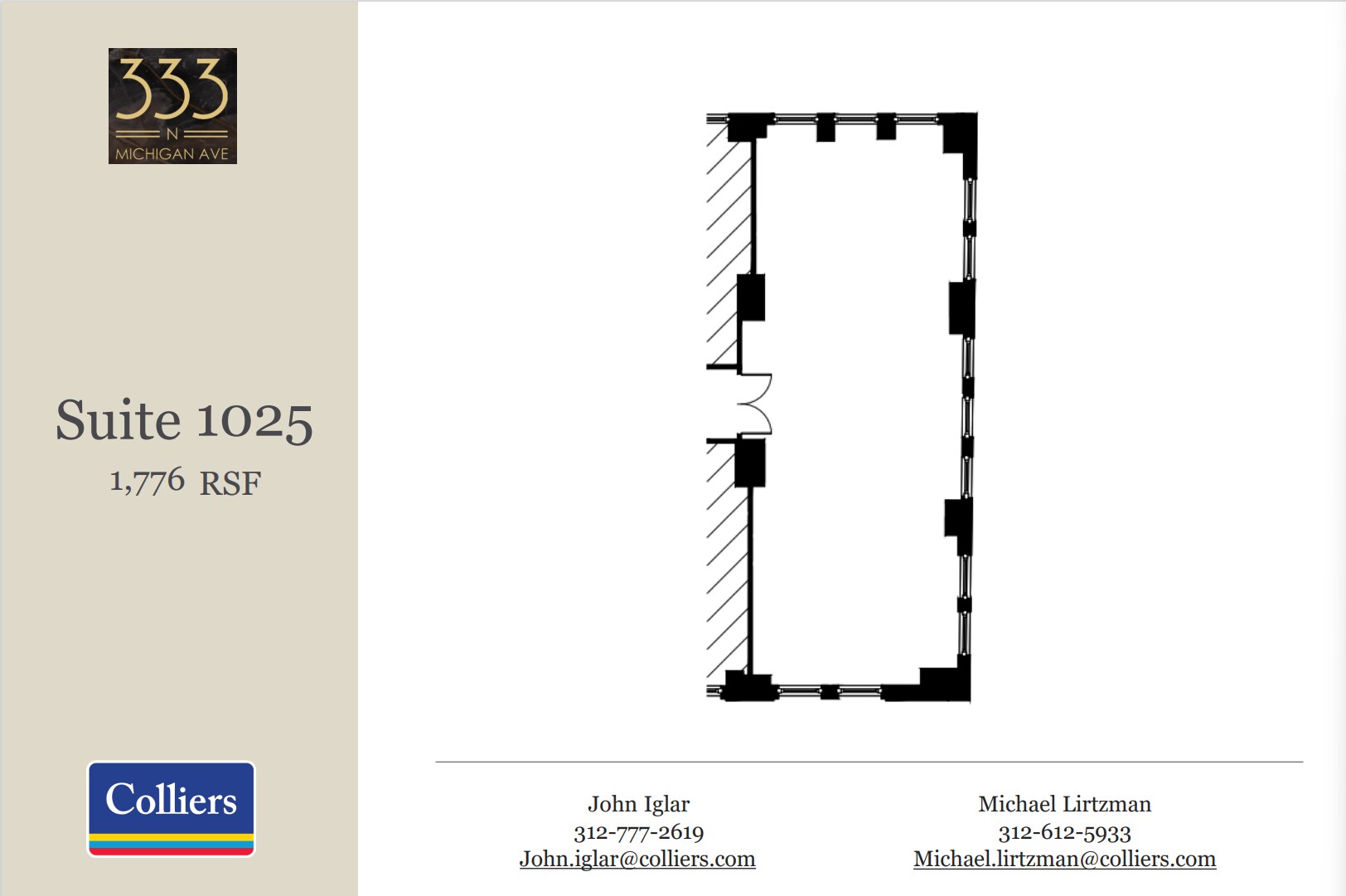 333 N Michigan Ave, Chicago, IL à louer Plan d’étage– Image 1 sur 1