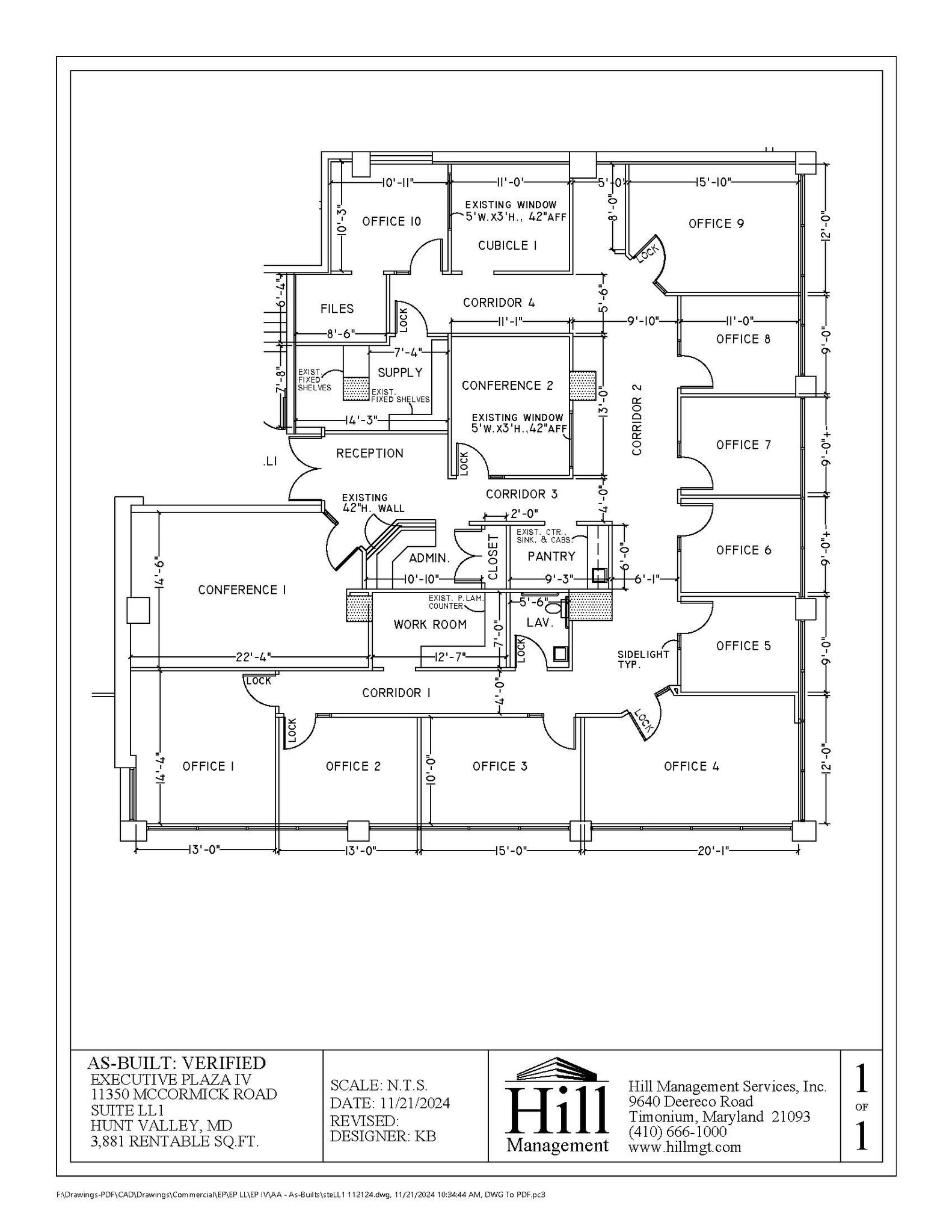 11350 McCormick Rd, Hunt Valley, MD à louer Plan d’étage– Image 1 sur 1