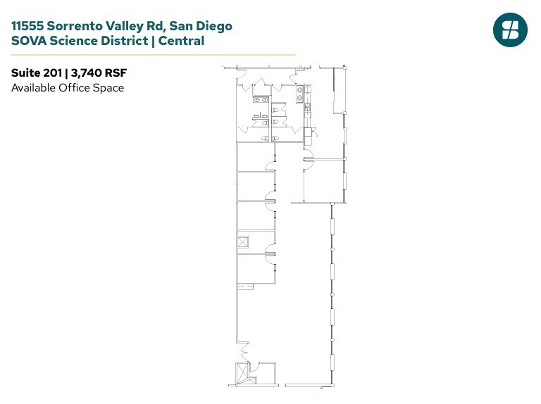 11555 Sorrento Valley Rd, San Diego, CA à louer Plan d’étage– Image 1 sur 1