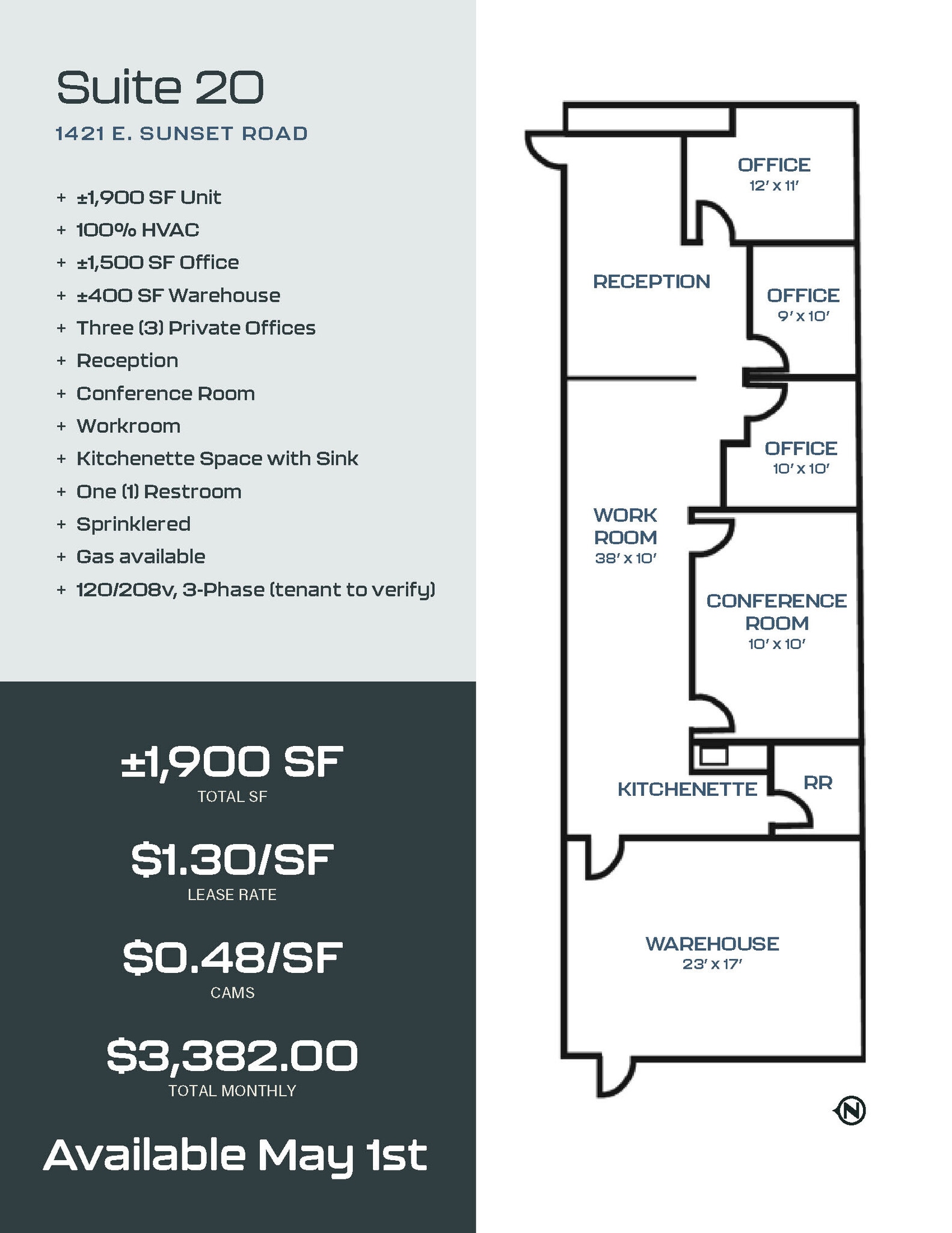1525 E Sunset Rd, Las Vegas, NV à louer Plan d’étage– Image 1 sur 1