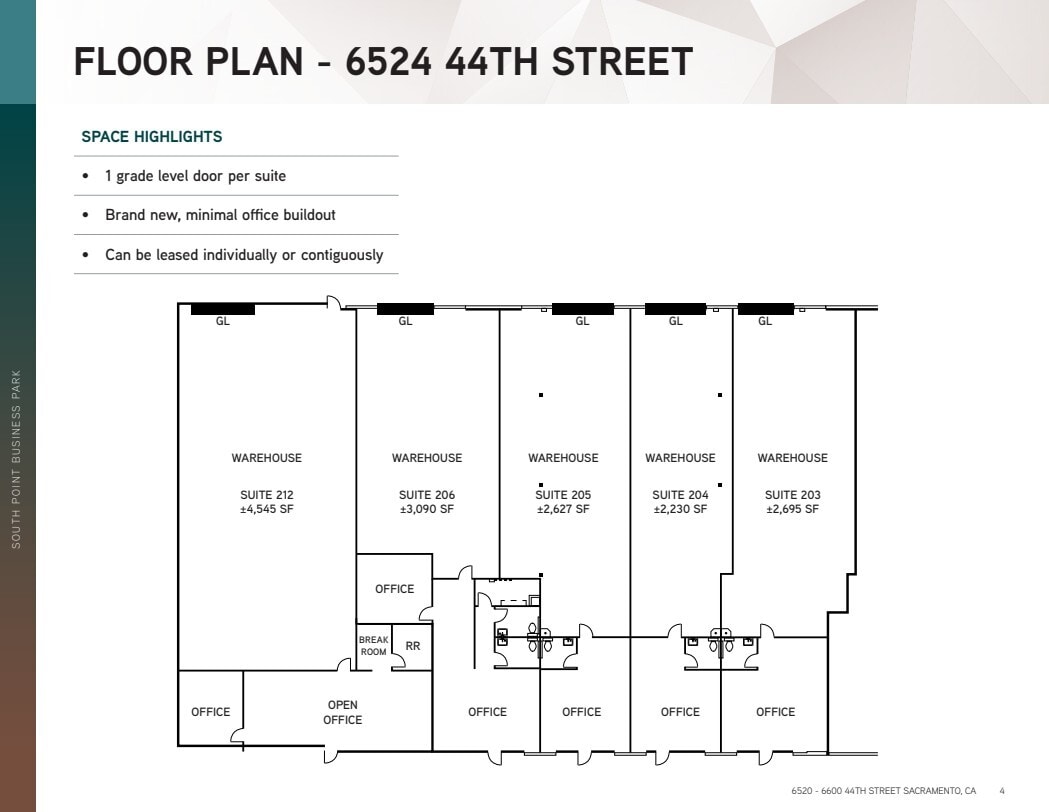 6524 44th St, Sacramento, CA à louer Plan d’étage– Image 1 sur 1