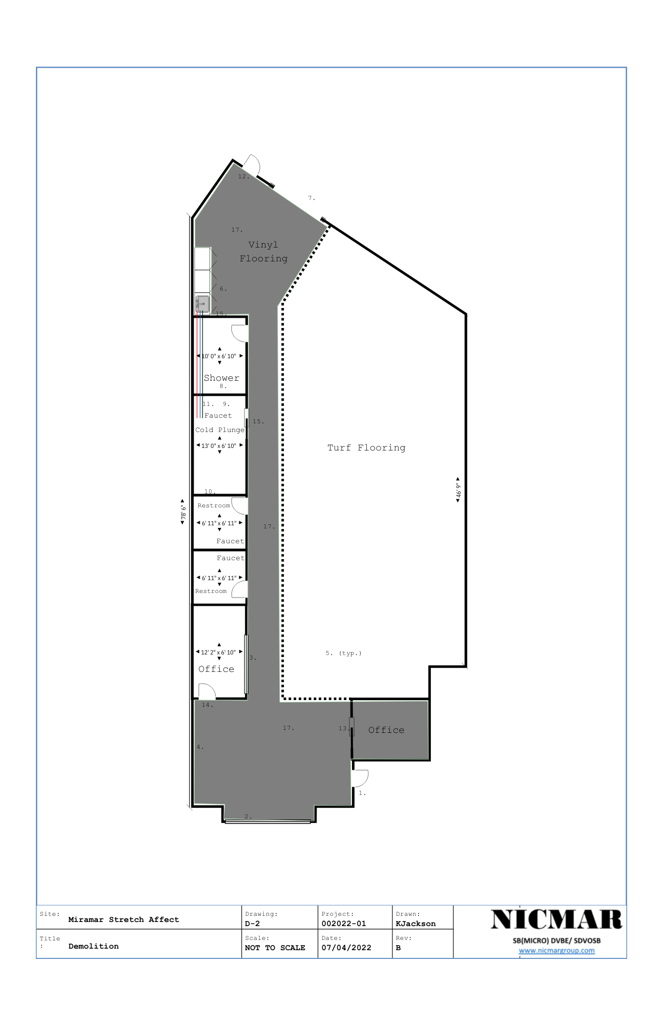 5915 Mira Mesa Blvd, San Diego, CA à louer Plan d’étage– Image 1 sur 4