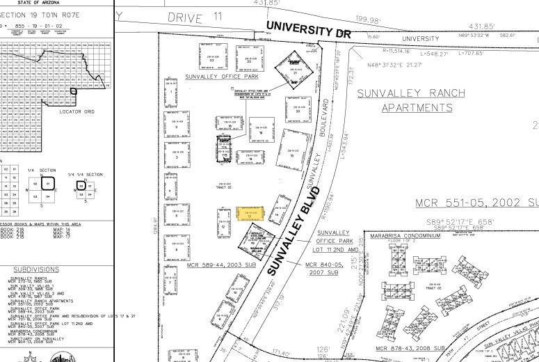 7165 E University Dr, Mesa, AZ à louer - Plan cadastral – Image 2 sur 5