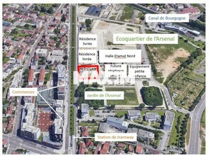 28 Allée De La Poudrière, Dijon, CDO - Vue aérienne vue de carte