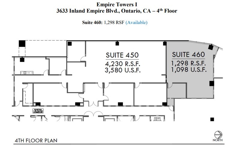 3633 Inland Empire Blvd, Ontario, CA à louer Plan d’étage– Image 1 sur 4