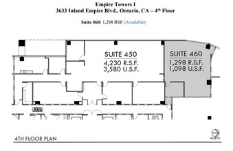 3633 Inland Empire Blvd, Ontario, CA à louer Plan d’étage– Image 1 sur 4