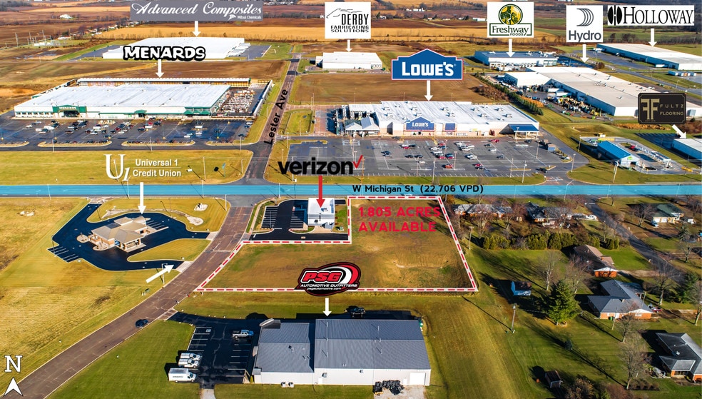 Michigan St, Sidney, OH à vendre - Aérien – Image 2 sur 2