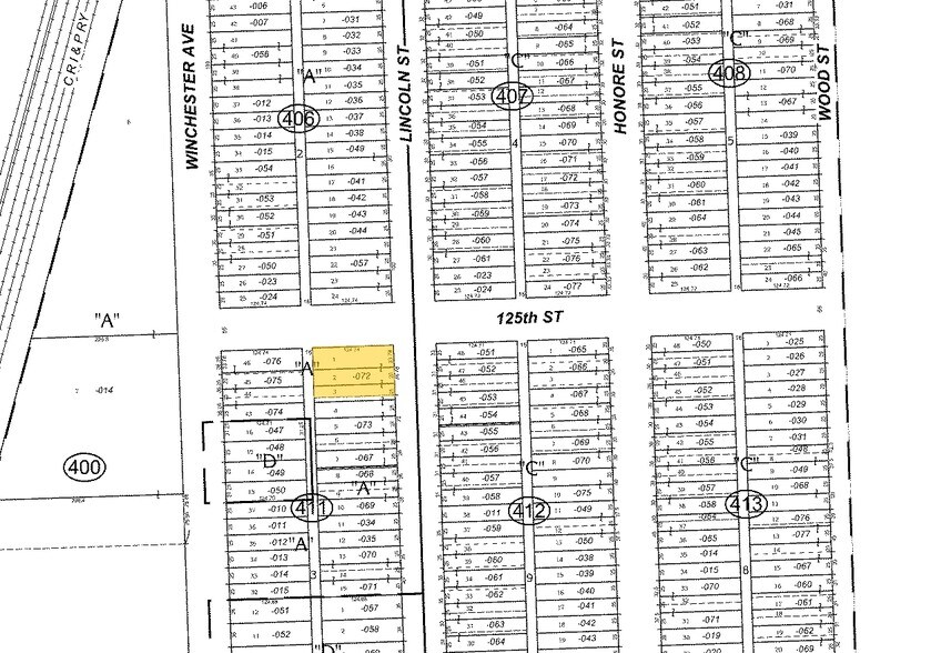 12500 S Lincoln St, Calumet Park, IL à vendre - Plan cadastral – Image 2 sur 9