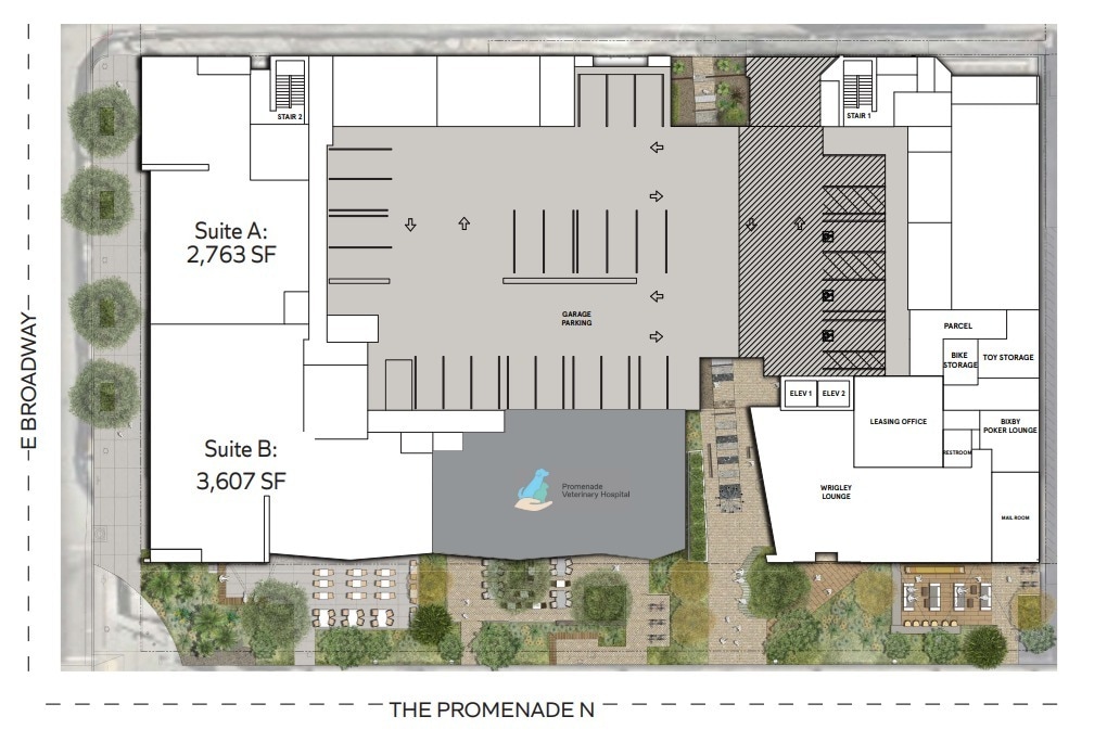 201 The Promenade N, Long Beach, CA à louer Plan d’étage– Image 1 sur 1
