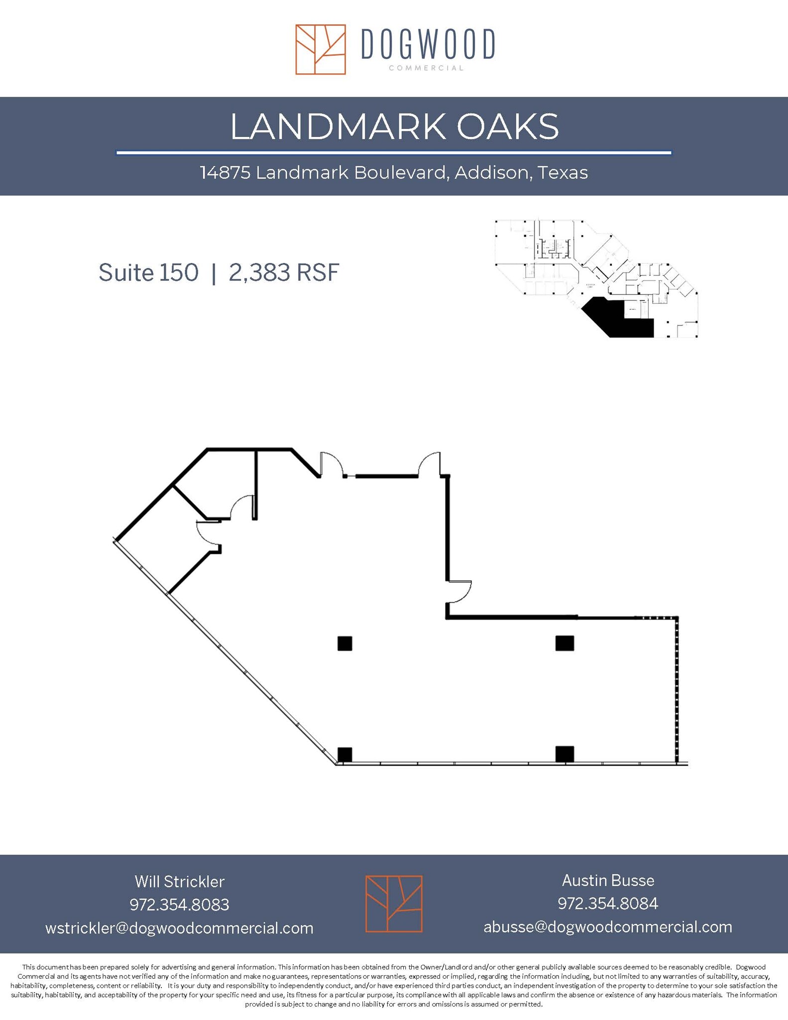 14875 Landmark Blvd, Addison, TX à louer Plan d’étage– Image 1 sur 1