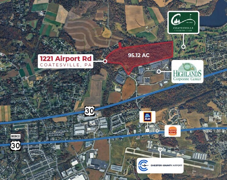 1221 Airport Rd, Coatesville, PA à vendre - Photo principale – Image 1 sur 1