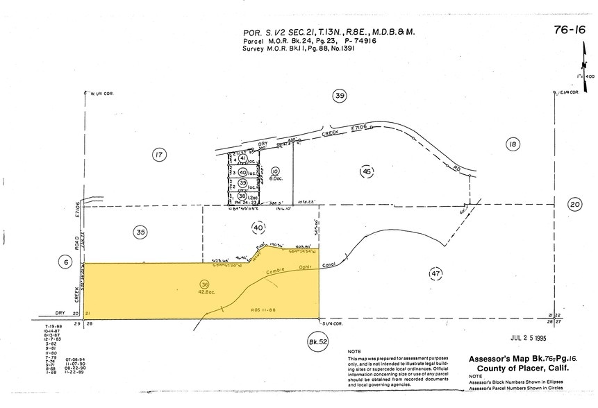 Dry Creek Rd, Auburn, CA à vendre - Plan cadastral – Image 3 sur 3