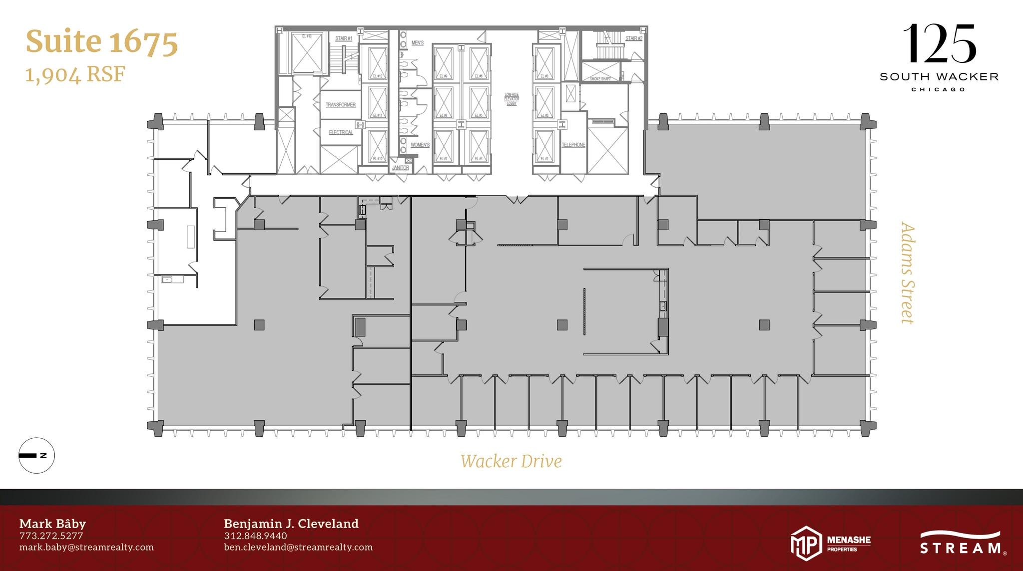 125 S Wacker Dr, Chicago, IL à louer Plan d’étage– Image 1 sur 1