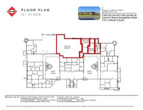 1260 N Dutton Ave, Santa Rosa, CA à louer Plan d’étage– Image 1 sur 1